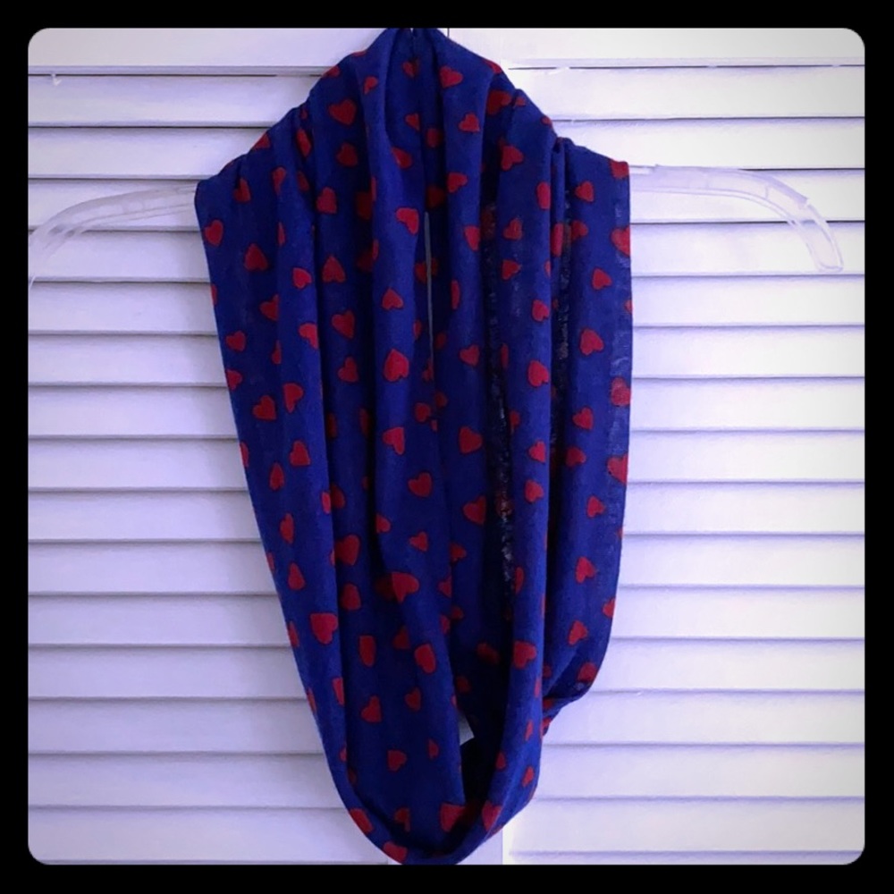 Hearted Blue Infinity Scarf